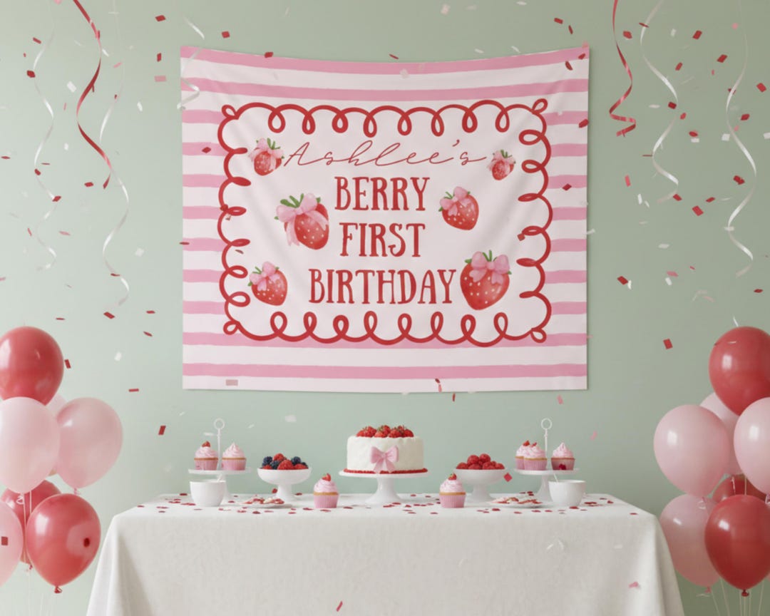 Berry First Birthday Party Decorations Strawberry Blueberry Berry First Birthday Party Decorations Strawberry Blueberry