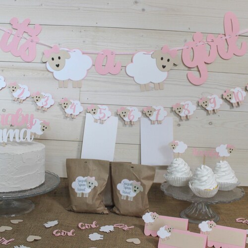 Lamb Baptism Decor Little Lamb Baby Shower Decorations Etsy