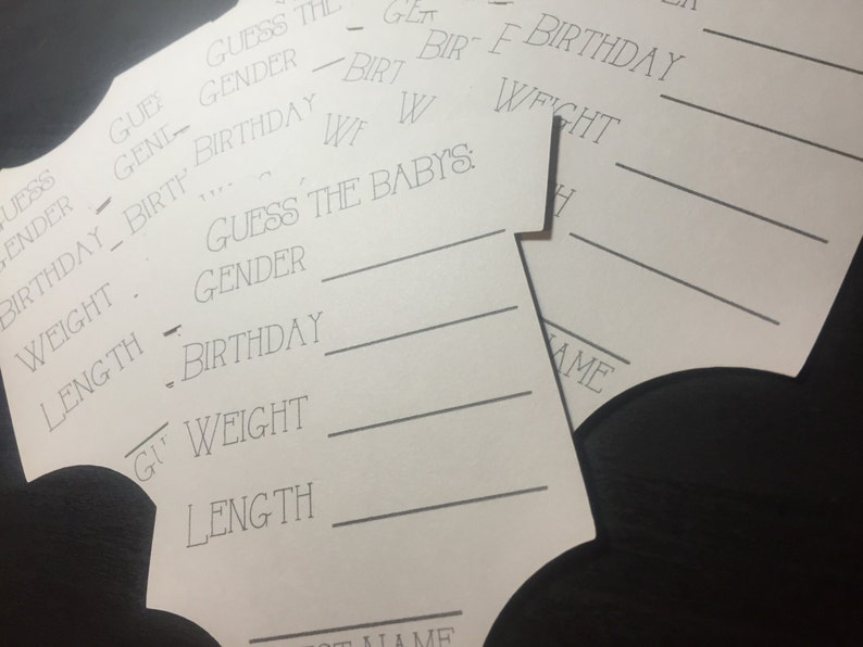 baby prediction cards predictions for baby advice cards baby shower game guess the baby stats advice for mom prediction cards