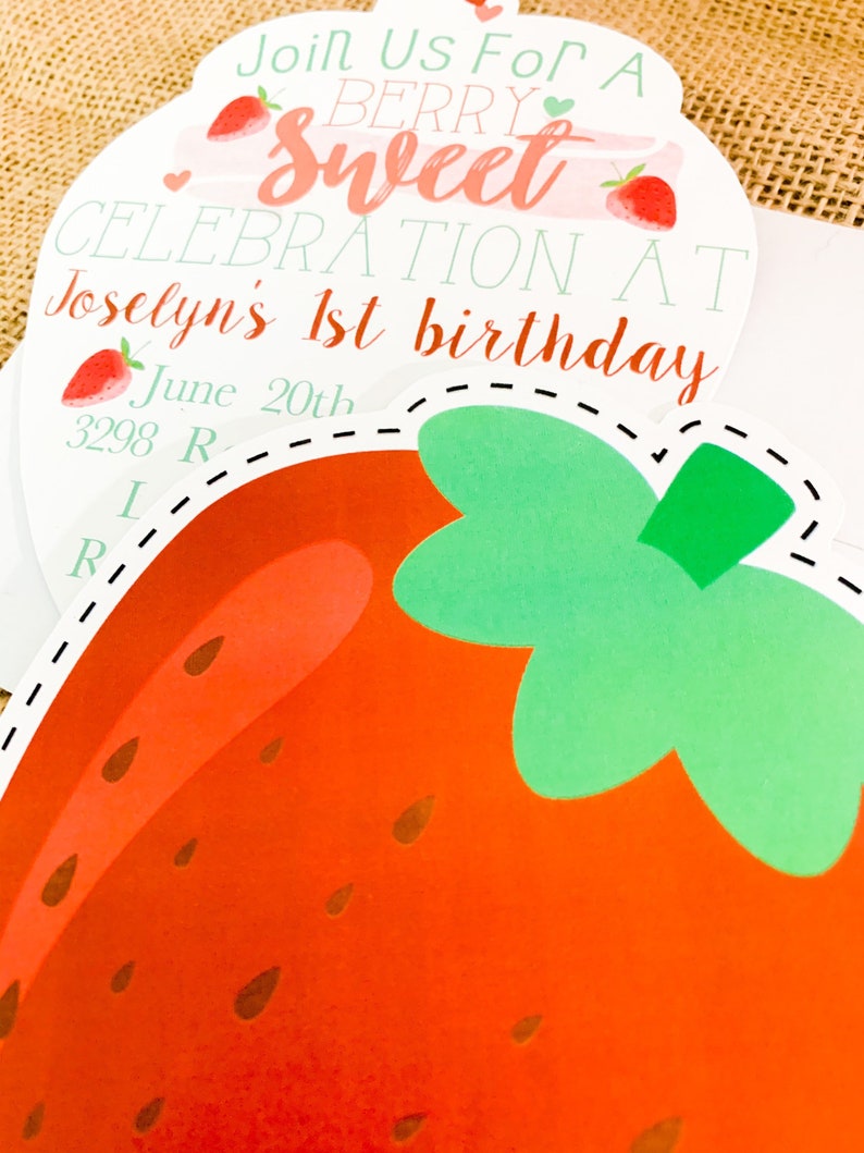 sweet one invite sweet one birthday strawberry birthday strawberry party Strawberry invite sweet one party berry sweet invite