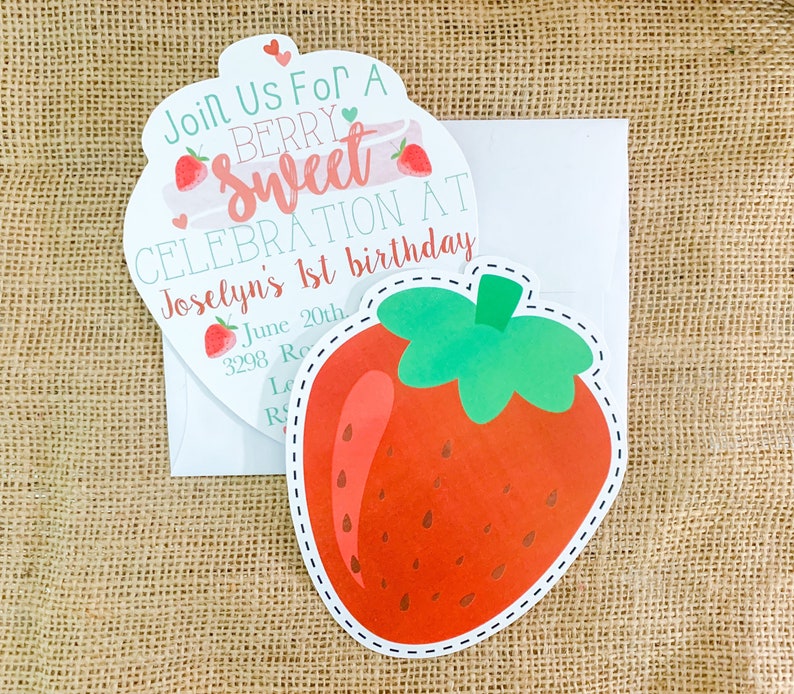sweet one invite sweet one birthday strawberry birthday strawberry party Strawberry invite sweet one party berry sweet invite