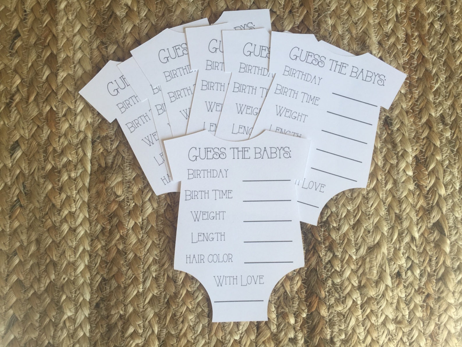Guess the Baby Stats Baby Prediction Cards Prediction | Etsy