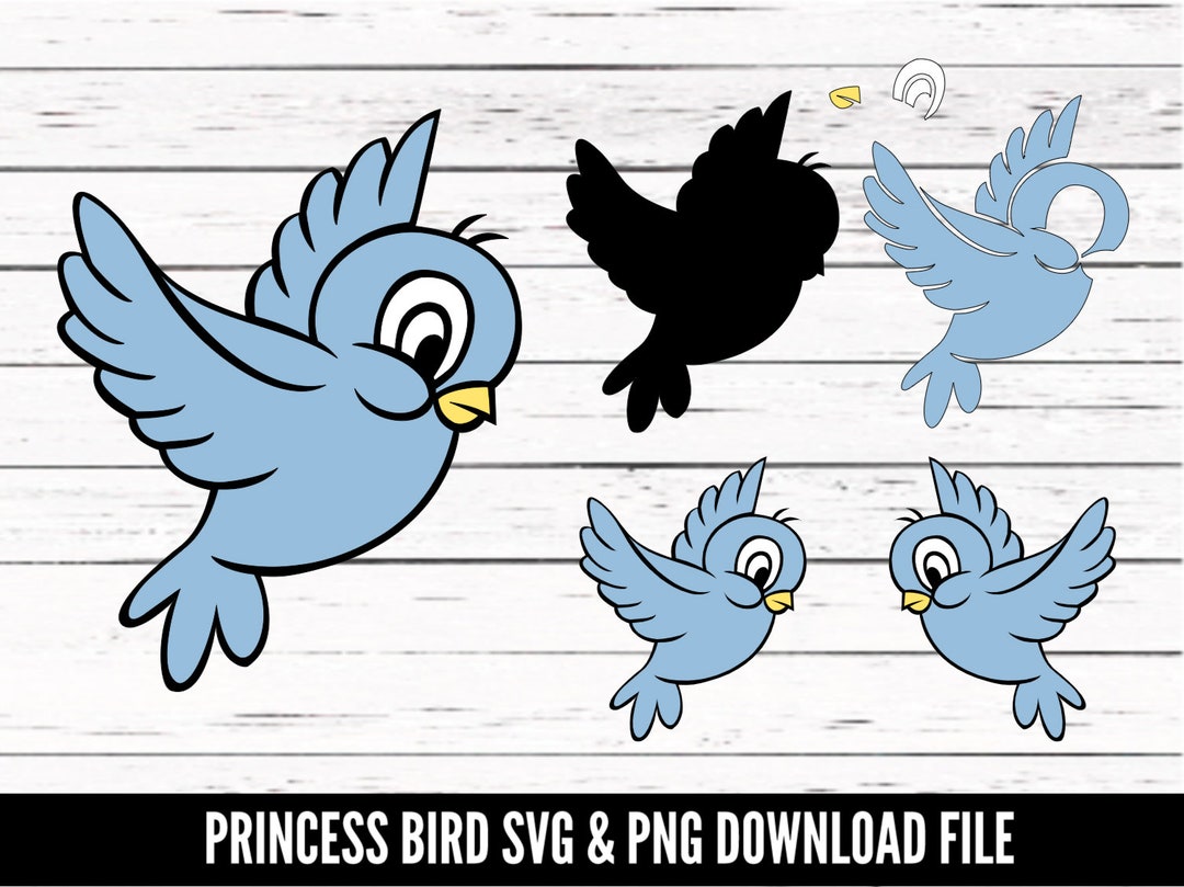 Princess Bird SVG File Printable Princess Bird File Etsy