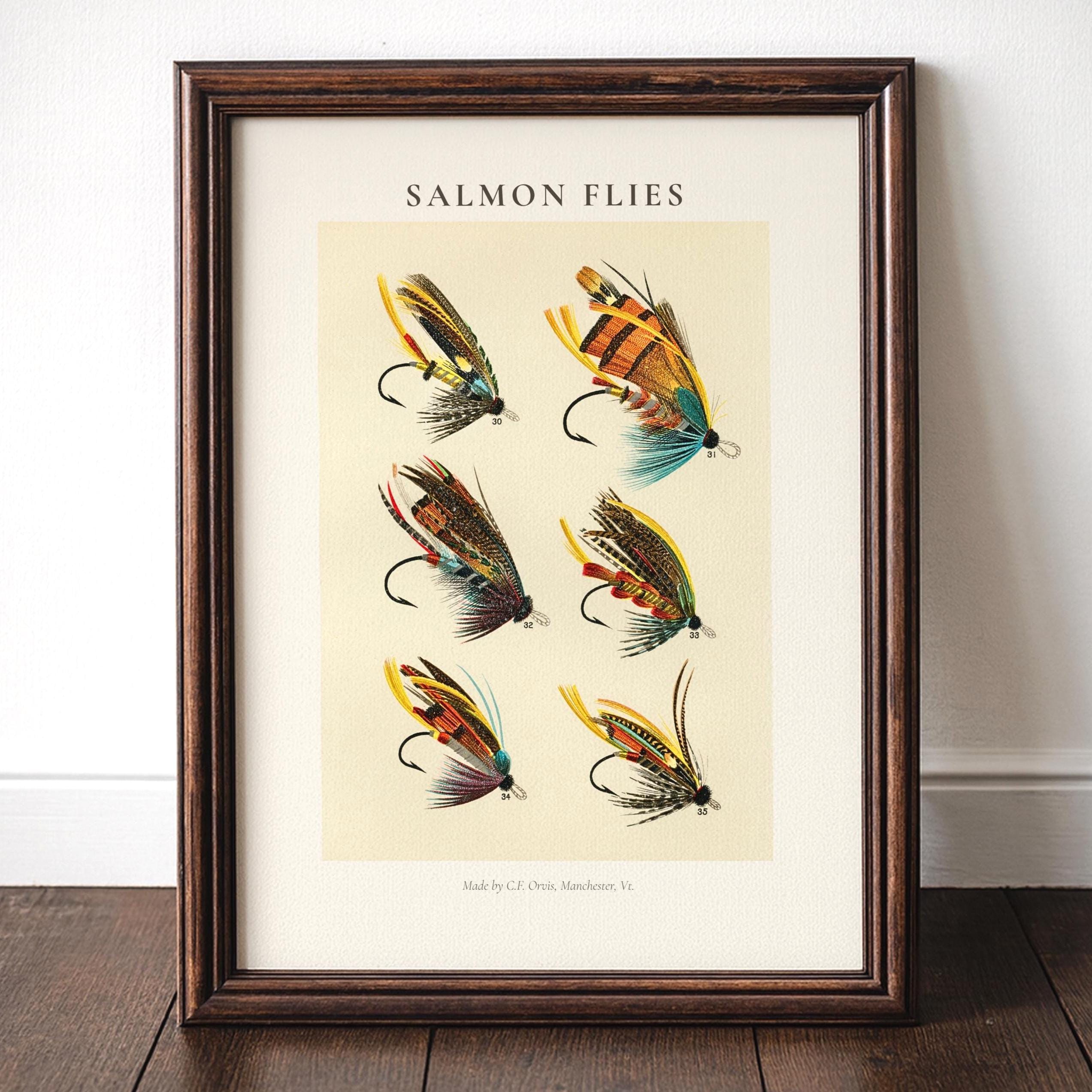 ※ヴィンテージ※額装サーモンフライ※ Victorian Salmon Fly - Etsy