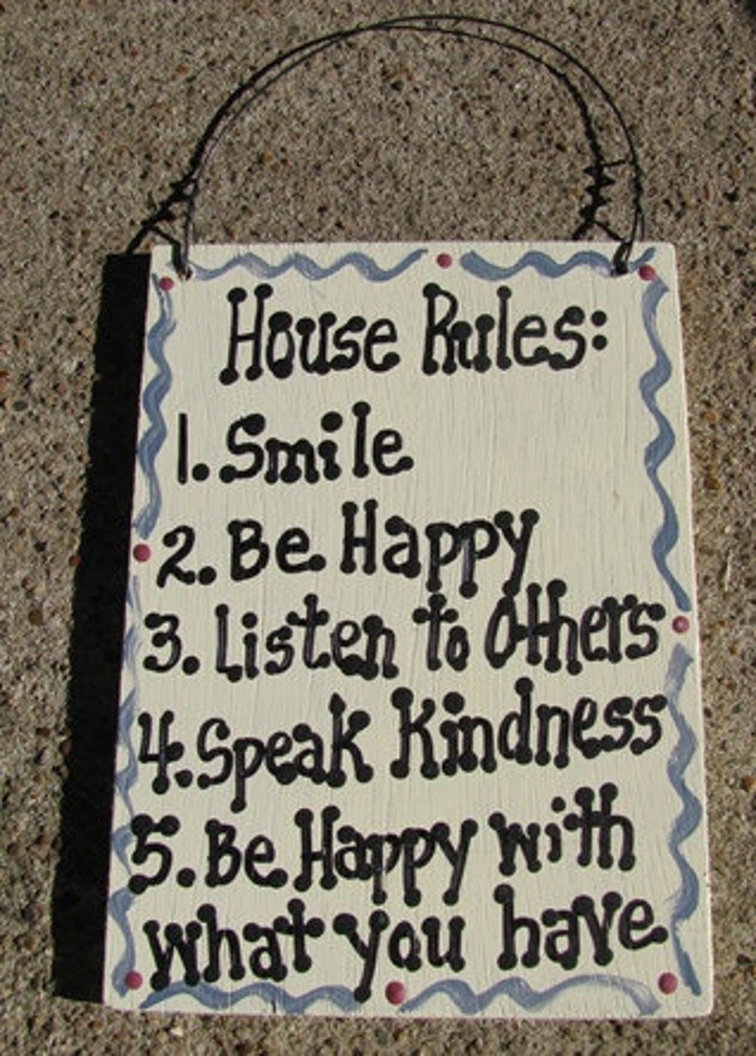 CS6288 -house Rules Wood Sign - Etsy
