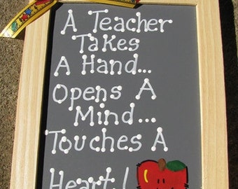 Teacher Gifts  5033 A Teacher Takes a Hand Slate