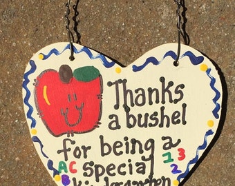 Kindergarten Teacher Gift 6001 Thanks a Bushel Kindergarten Teacher