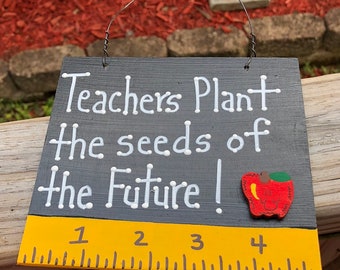 Teacher Gift  5210 Teachers Plant the seeds of the future with Ruler/Apple