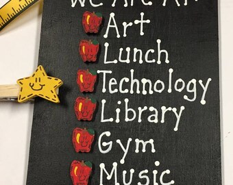 Teacher Gifts 2709ATG  - We are At : Blackboard with Apples