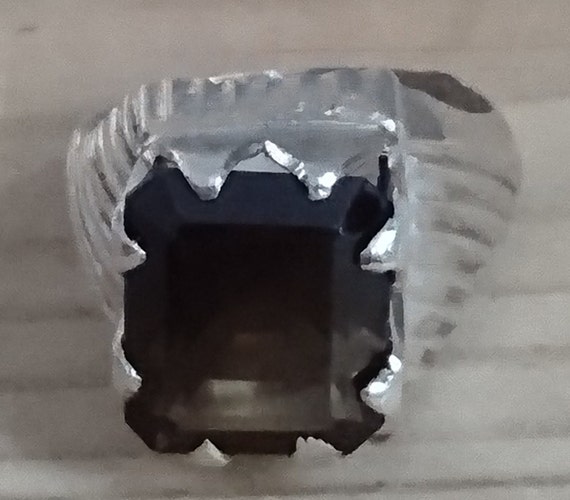 Vintage smoky topaz ring deals