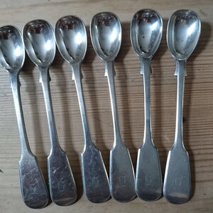 Six vintage teaspoons