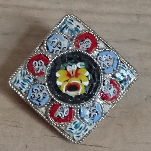 Vintage micromosaic brooch