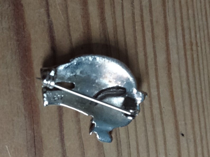 Marcasite elephant brooch
