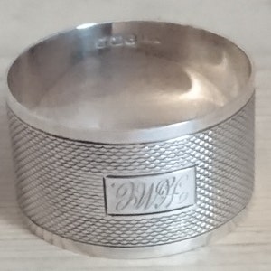 Sterling Silver Half Round Napkin Ring Made In Mexico