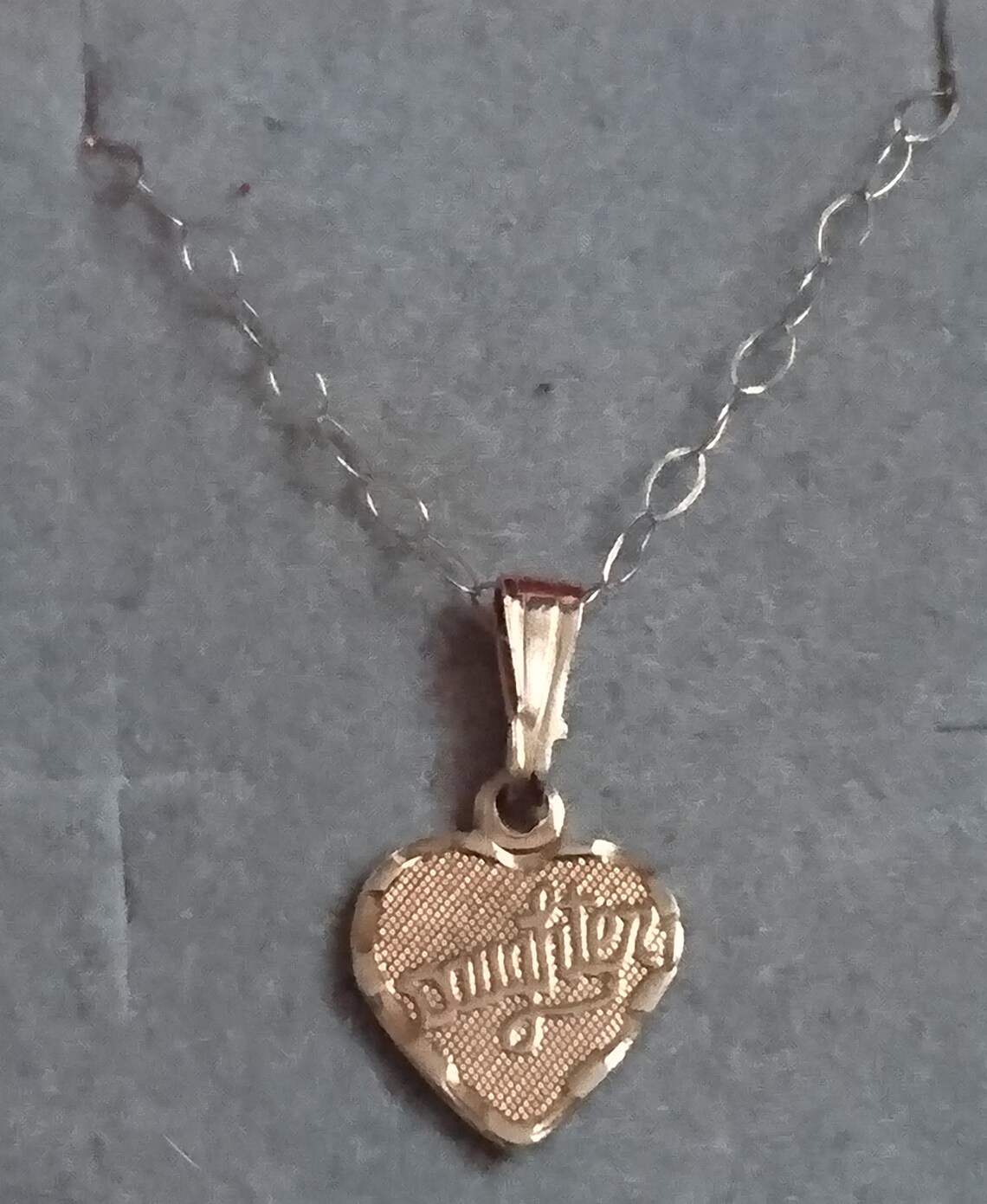 Small 9ct Gold Daughter Pendant and Chain Etsy UK
