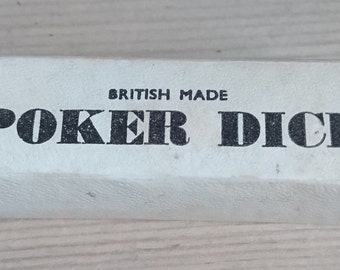 Vintage set of British made Poker dice