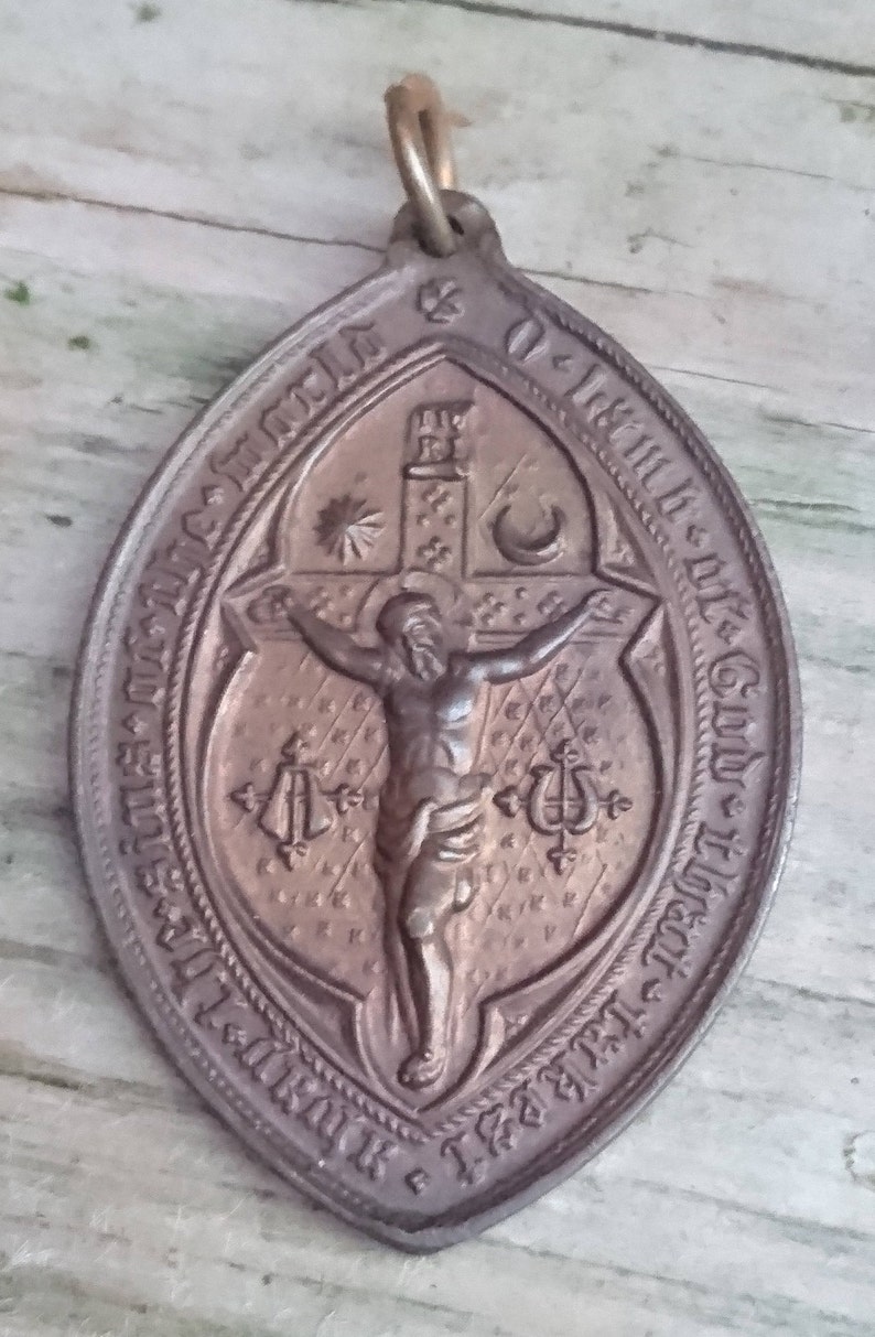 Vintage Religious Medallion Dated 1862 Etsy