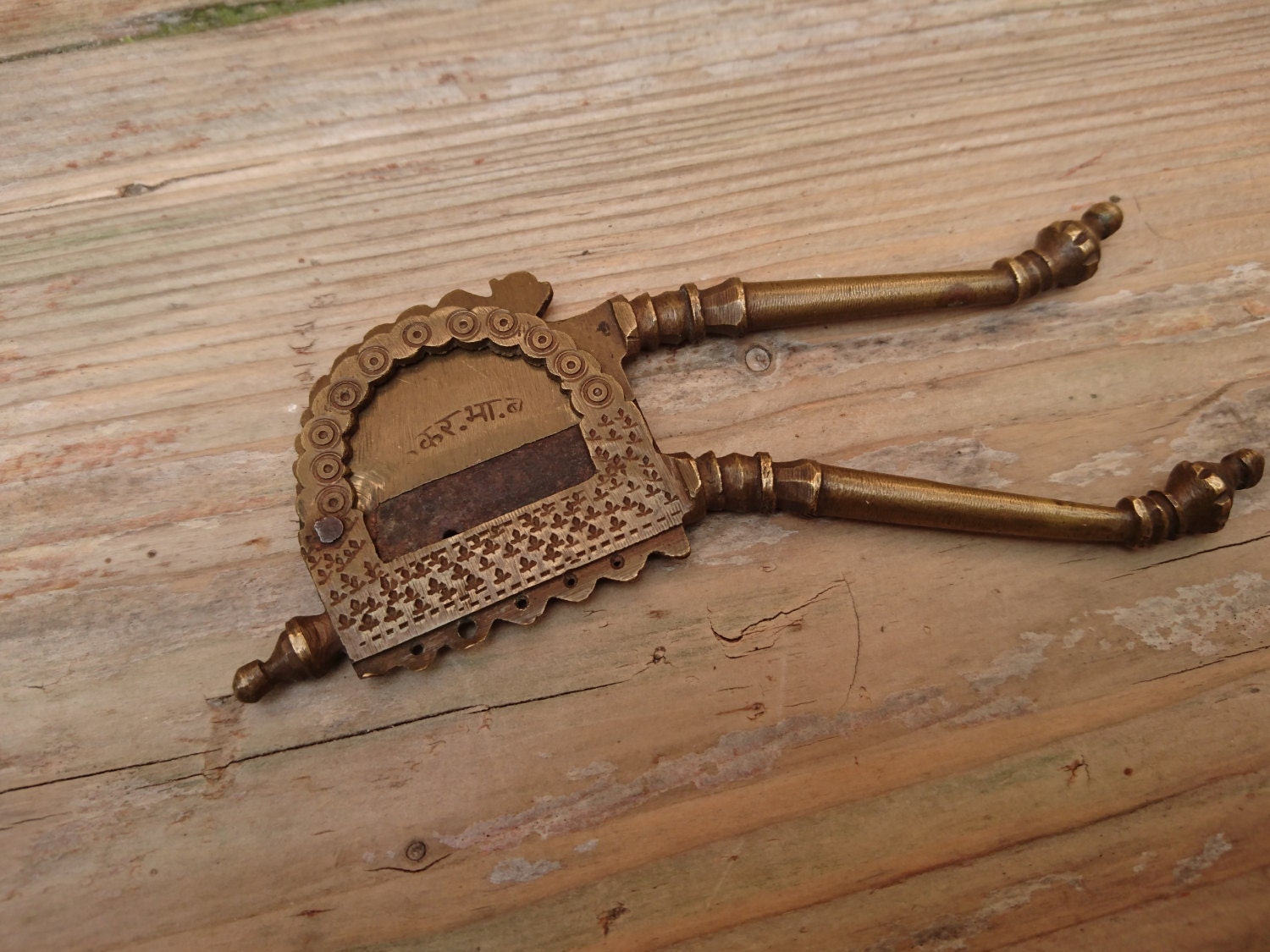 Unusual vintage brass cigar cutter Etsy