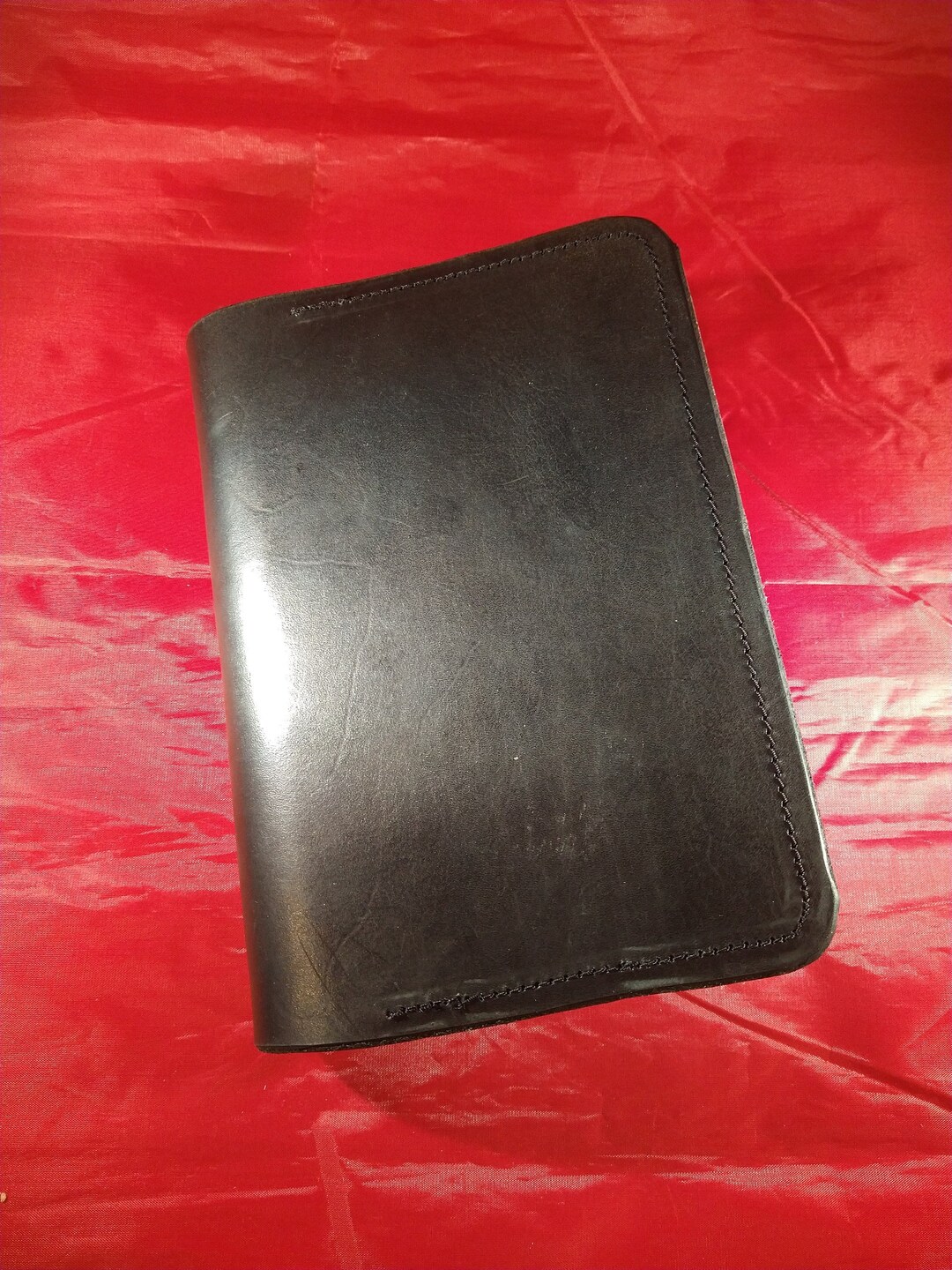 Simple Black Leather Bible or Book Cover Etsy