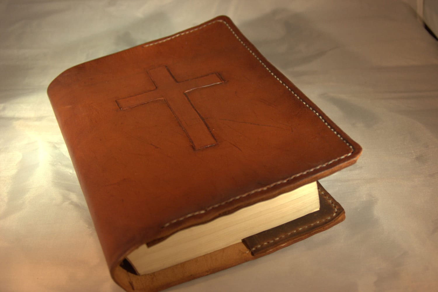 Custom Handmade Leather Bible Cover old Rugged Etsy