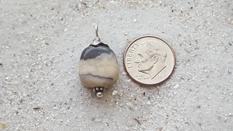 browntanbeige 18 925 chain. OOAK mini beach pebble handmade glass bead necklace real beach sand fused in the glass