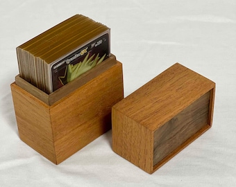 Mahogany and Walnut 60 Card Deck Box