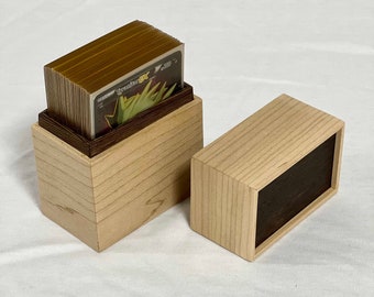 Maple and Wenge 60 Card Deck Box