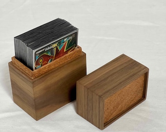 Walnut and Mahogany 60 Card Deck Box