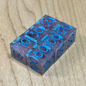6 Piece Damage Counter Sawdust Dice Set