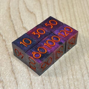 6 Piece Damage Counter Sawdust Dice Set