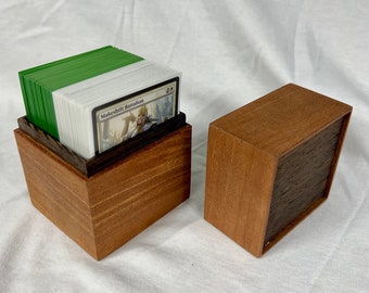 Mahogany and Wenge Wood TCG Deck Box