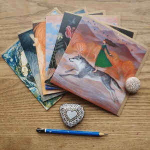 Wild Woman - Lot de 6 cartes, cartes Lucy Campbell. Cartes de voeux, 6 modèles différents