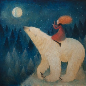 6 cards variety pack, Lucy Campbell cards, wolves and bears. Greetings cards, 6 different designs image 9