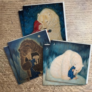Pack varié de 6 cartes, cartes Lucy Campbell, ours. Cartes de voeux, 3 modèles différents