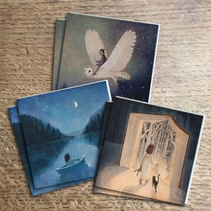 6 cards variety pack, "Enchanted" - Lucy Campbell greetings cards, 3 different designs