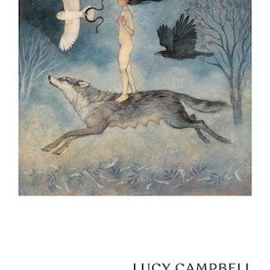 Wall Calendar 2024 Lucy Campbell Art, A3 size, ring bound wall calendar image 2