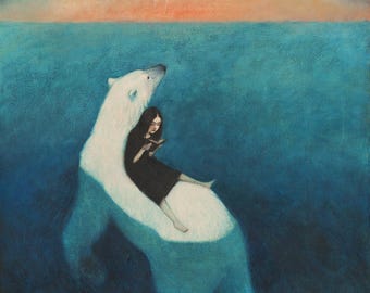 Lucy Campbell print "The Bewilderment of Now". Signed, limited edition print.