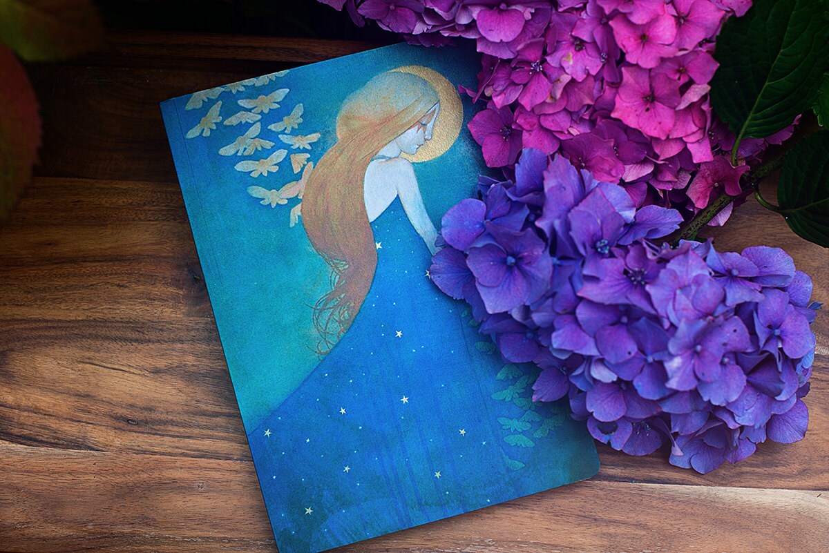 A5 notebook "Daughter of the Night" design, Lucy Campbell c…
