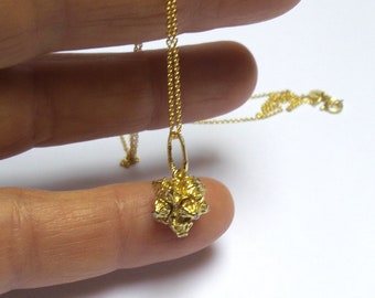 Colgante de diamantes - Colgante de oro - Collar de oro macizo de 18 quilates - Collar de diamantes - Collar de 18 quilates - Colección Semillas - ¡Envío gratis!