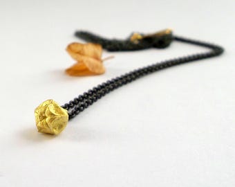 Seed Pendant - Gold Pendant - 18K Gold Pendant - Solid gold Pendant - Seeds Collection - Silver necklace - Free Shipping!