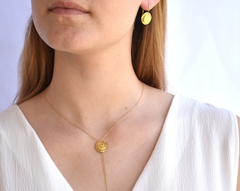 Gold pendant - 18K Gold pendant - Solid gold pendant - Vortex pendant - gold necklaces - Collection seed - Free Shipping!!