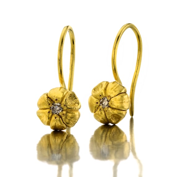 18k solid gold earrings discount