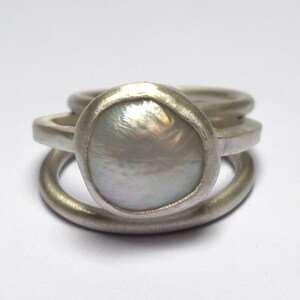 Pearl Ring - Silver ring - Sterling silver rings - Rings - Statement ring - Free Shipping!