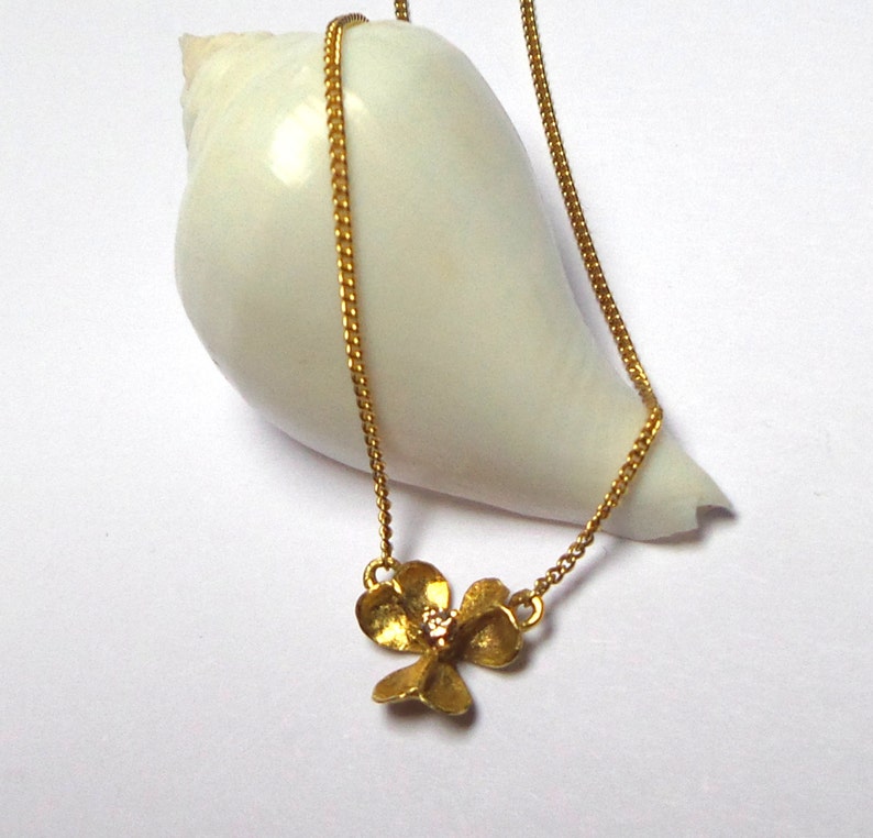 Download Fiore ciondolo collana d'oro 18K collana d'oro | Etsy