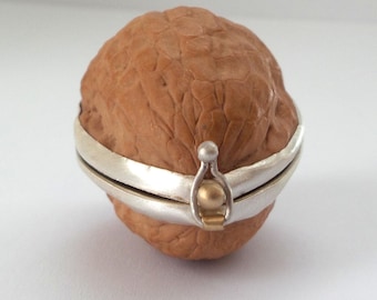 Jewelry Box - wedding - Engagement - Ring Box - Walnut Box - Silver Box.