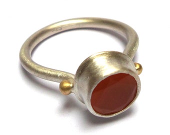 Carnelian Ring - Silver ring - Sterling silver rings - Rings - Statement ring - Gemstone ring - Free Shipping!