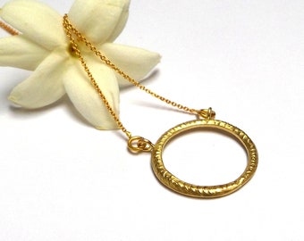 Moon Pendant - Gold Pendant - 18K Gold Pendant - 18k necklaces - Seeds Collection - Free Shipping!!