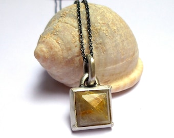 Rutielkwarts hanger - Zilveren ketting - Zilveren hanger - Rutielkwarts - Rutielkwarts ketting - Gratis verzending!