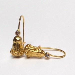 Seeds earrings - Gold Earrings - 14K Gold Earrings - Diamonds Earrings - Seeds Collection - Free Shipping!!!