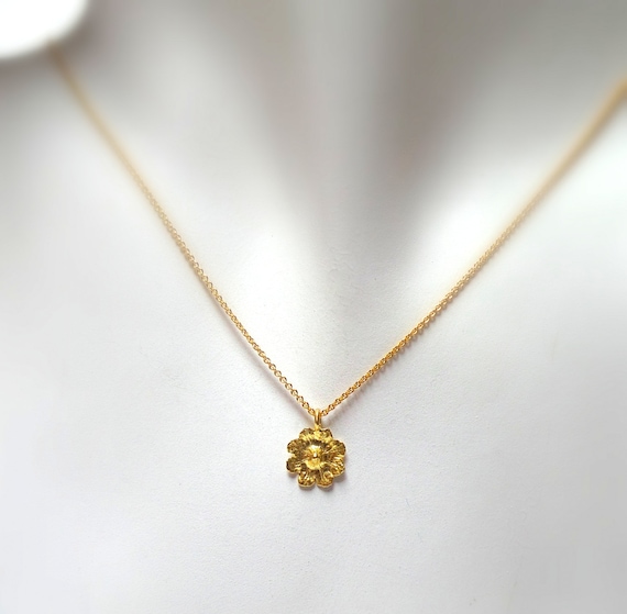 Gold Pendant - 18K Gold Pendant - Bright Spot Pendant - Gold